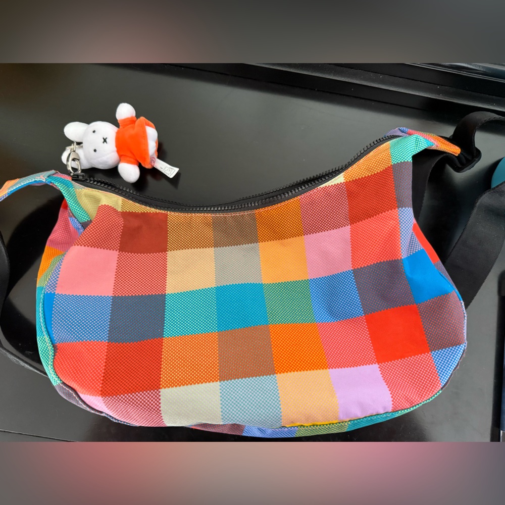 Baggu Medium Madras Crescent + Miffy